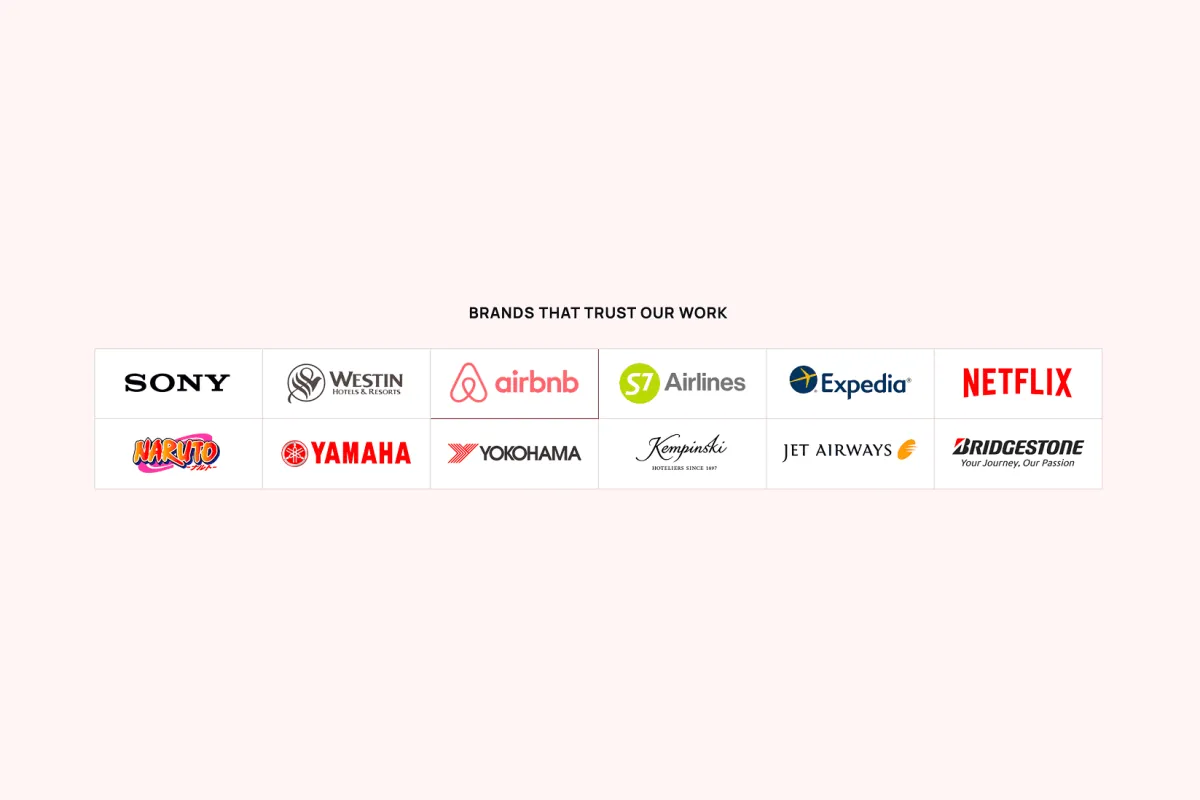 Logo Carousel – Grid Strip Bordered Cells with Hover Border