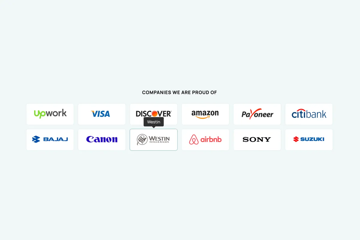 Logo Carousel – Standard Logo Grid with Fade + Scale